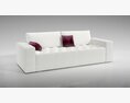 Modern White Sofa 09 3D模型