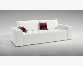Modern White Sofa 09 3D-Modell