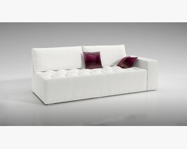 Modern White Sofa 10 3Dモデル