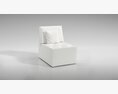 Modern White Armchair 05 3D 모델 