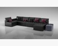 Modular Leather Sofa Set 3d model
