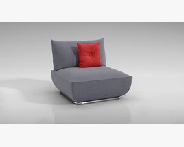 Modern Single-Seater Sofa 02 3D model