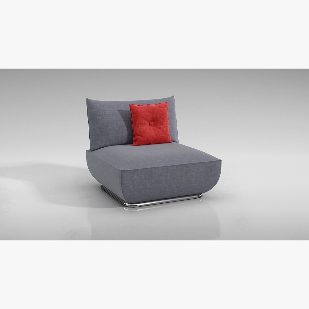Modern Single-Seater Sofa 02 3D модель