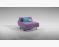 Modern Purple Chaise Lounge 3d model