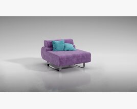 Modern Purple Chaise Lounge Modelo 3D