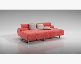 Modern Red Sofa 3D-Modell