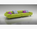 Modern Green Sofa 03 Modèle 3d