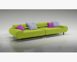 Modern Green Sofa 03 3D-Modell