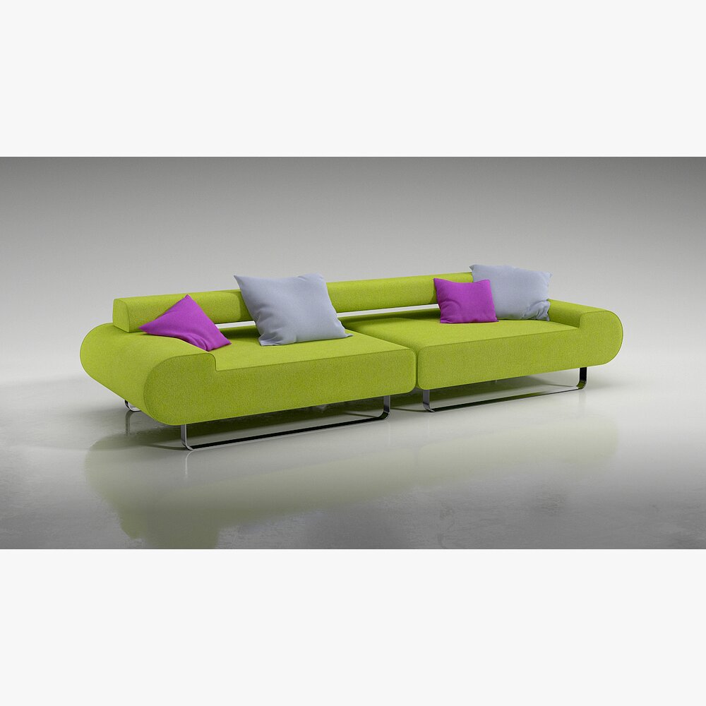 Modern Green Sofa 03 3D模型