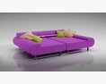 Modern Purple Sectional Sofa 3D 모델 