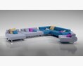 Modern Sectional Sofa 07 3D 모델 