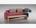 Modular Color-Block Sofa Modelo 3d