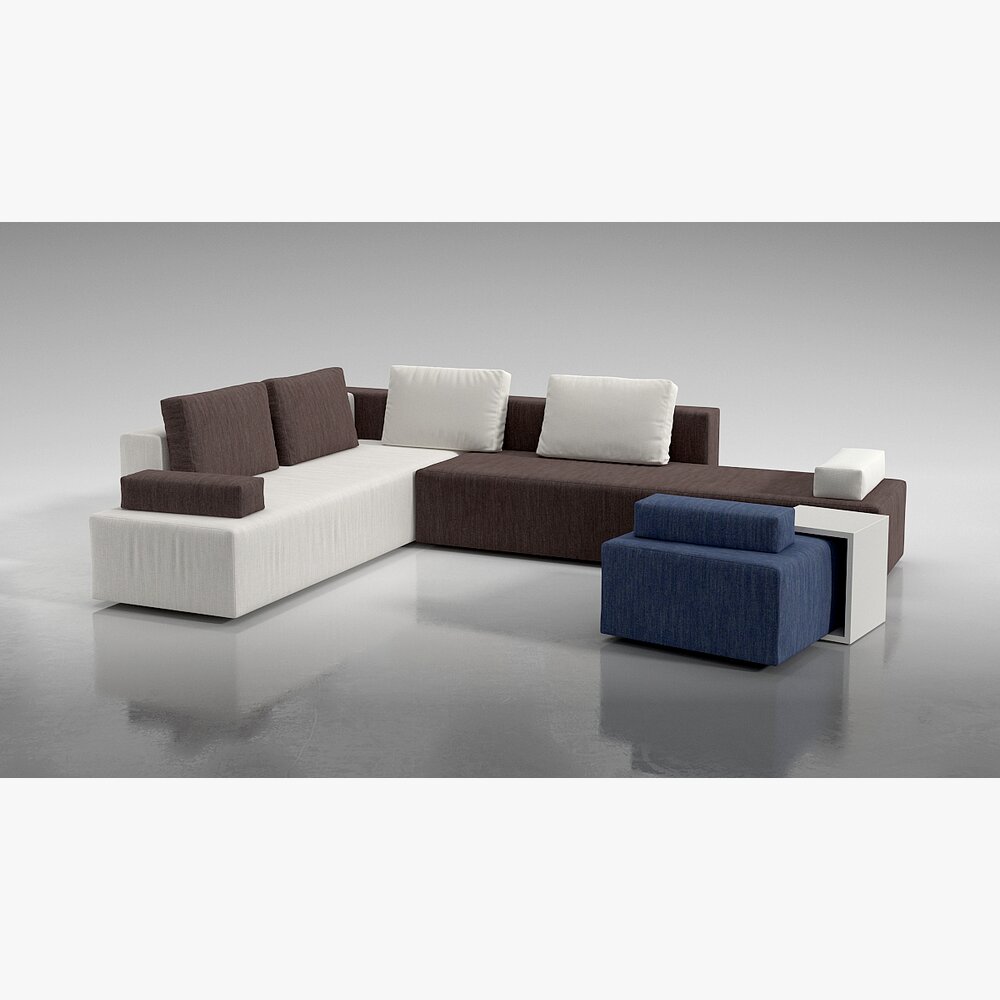 Modern Modular Sofa Set 05 Modello 3D