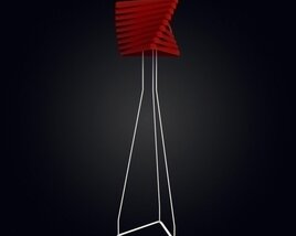 Modern Red Floor Lamp 02 3D model