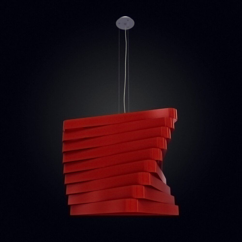 Modern Red Pendant Light 3d model