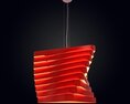 Modern Red Pendant Light Modello 3D
