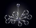 Spherical Glass Chandelier 3D 모델 