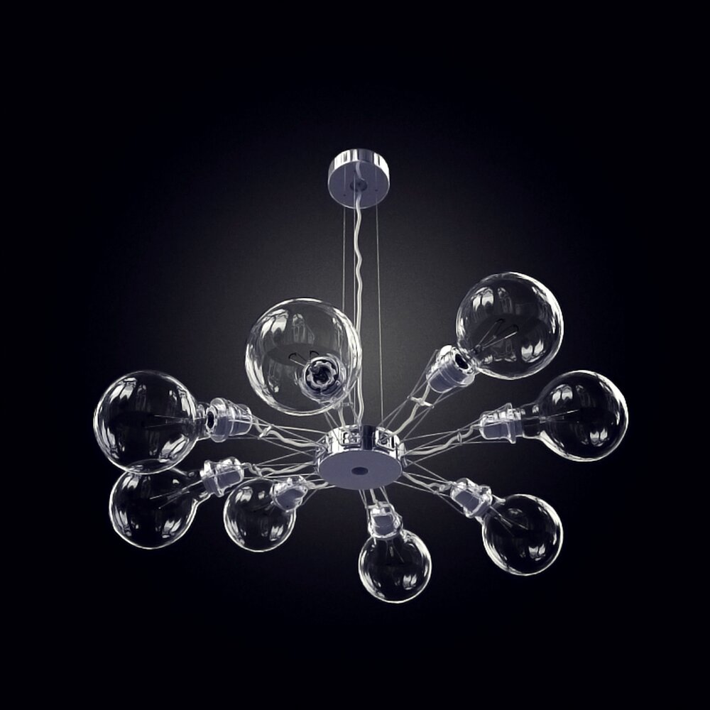 Spherical Glass Chandelier Modèle 3D