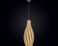 Modern Wood Pendant Light 3d model