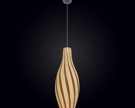 Modern Wood Pendant Light 3D 모델 