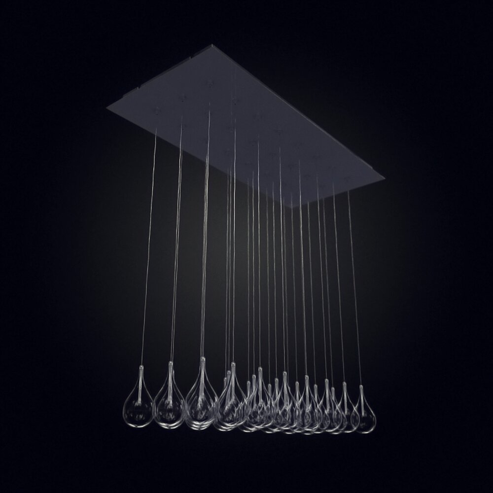 Modern Raindrop Chandelier 02 Modèle 3D