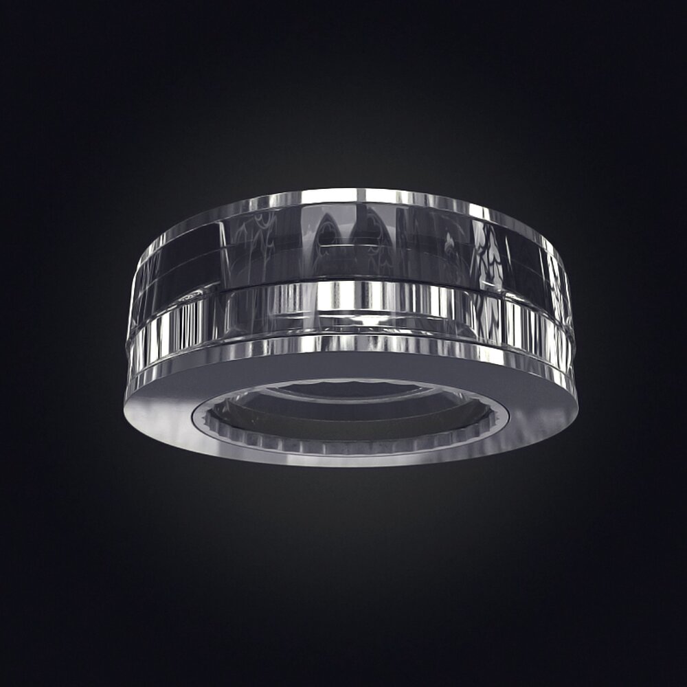 Modern Circular LED Chandelier Modelo 3D