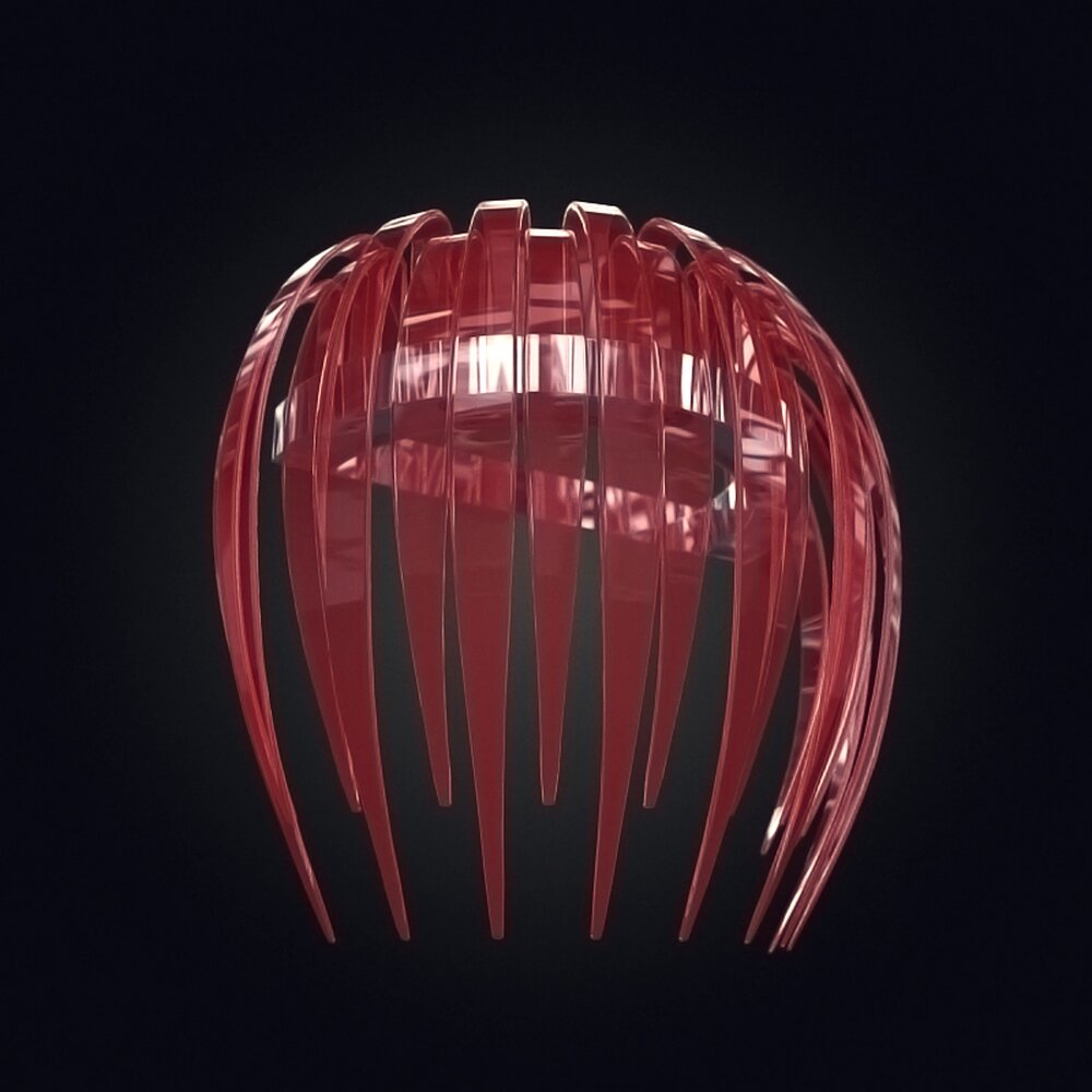 Red Abstract Pendant Lamp 3D model