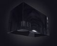 Futuristic Black Chandelier Modelo 3D