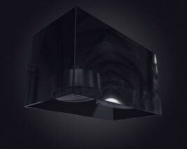 Futuristic Black Chandelier 3D-Modell