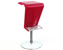 Modern Red Bar Stool Modelo 3d