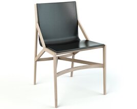 Modern Wooden Frame Chair Modelo 3d