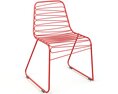 Modern Red Wire Chair 3Dモデル