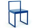 Blue Square Chair 3d model