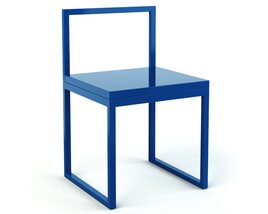 Blue Square Chair Modelo 3d