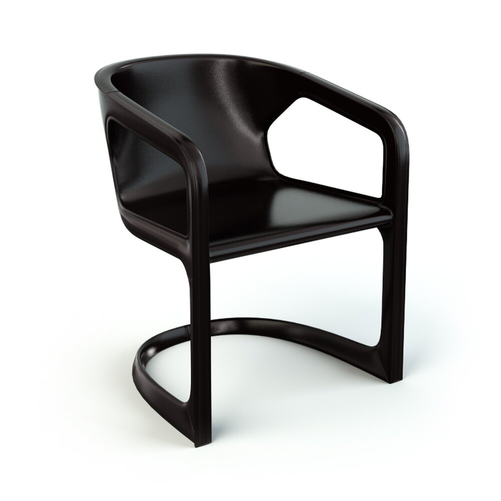 Modern Black Armchair Design 3D 모델 