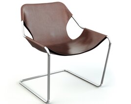 Modern Leather Sling Chair Modelo 3d