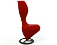Modern Red Chair Design 3D модель
