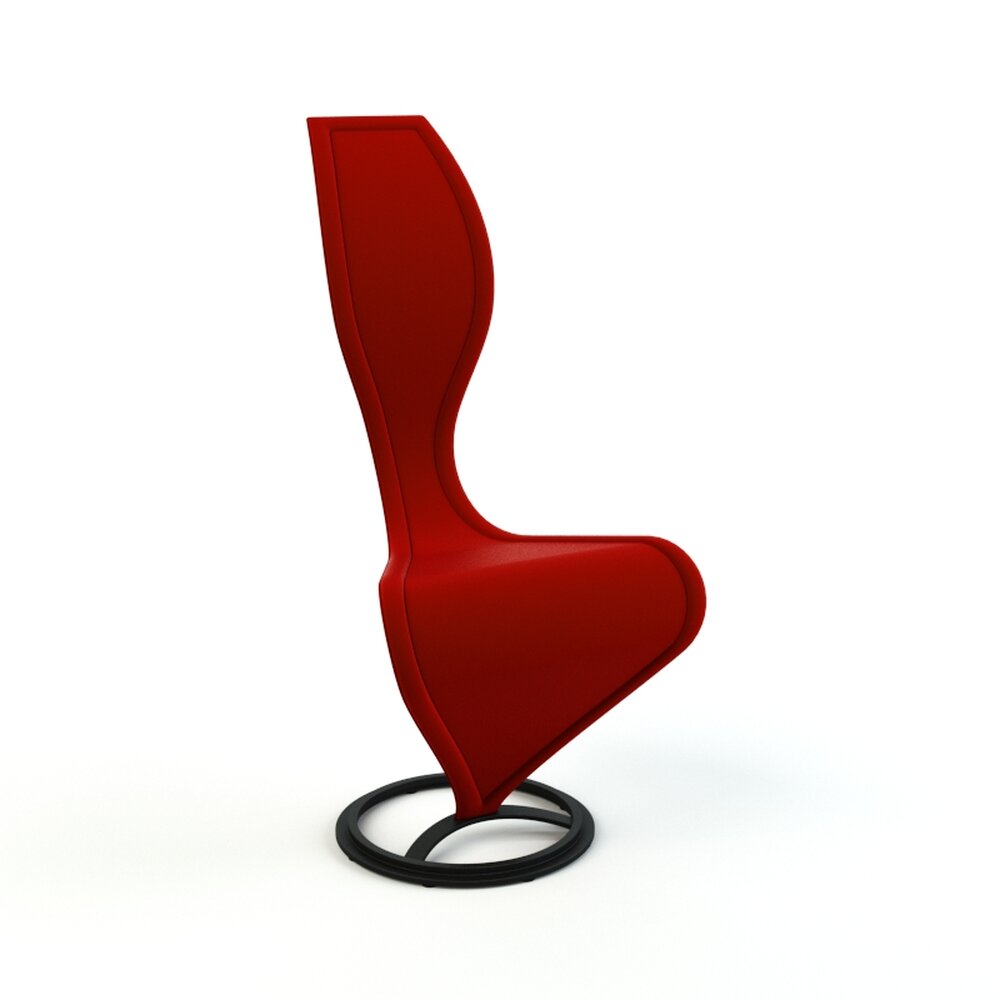 Modern Red Chair Design 3D модель