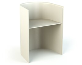 Curved Corner Shelf 3D 모델 