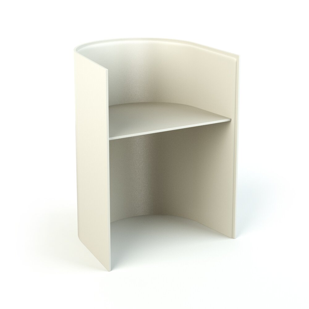 Curved Corner Shelf Modelo 3d