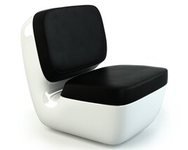 Modern White Armchair 06 3D 모델 