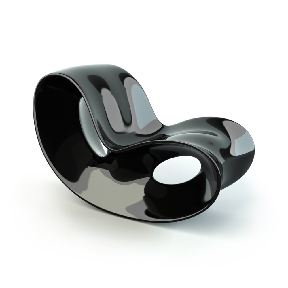 Modern Black Lounge Chair 3D модель