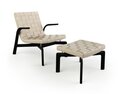 Modern Lounge Chair and Ottoman Set 03 3d model