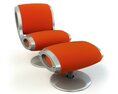 Modern Orange Lounge Chair 3D模型