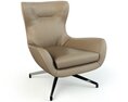 Modern Beige Lounge Chair 3d model