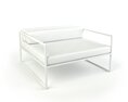 Modern White Armchair 07 3D 모델 