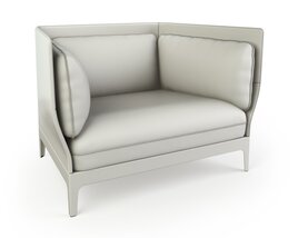 Modern Two-Seater Sofa 02 3D模型