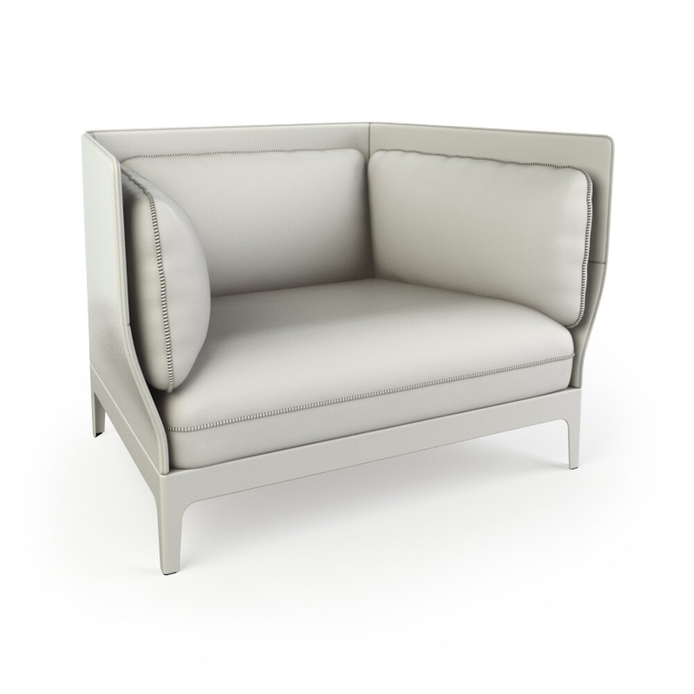 Modern Two-Seater Sofa 02 3D-Modell