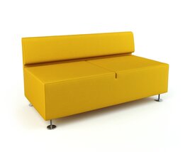 Modern Yellow Sofa 03 3D model