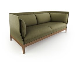 Modern Green Sofa 04 3D model